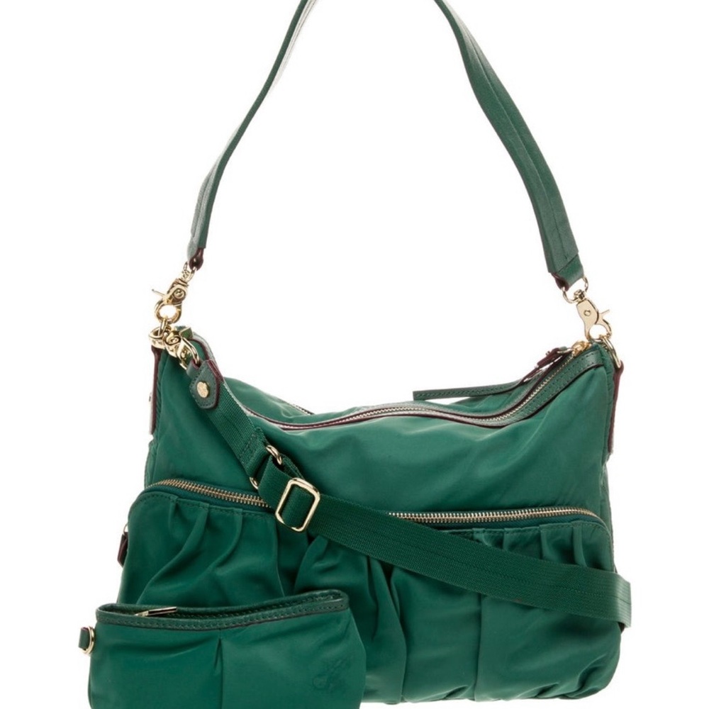 MZ Wallace Emerald Green Shoulder Bag, Large Hayley Bag.   Crossbody or shoulder - Picture 8 of 10